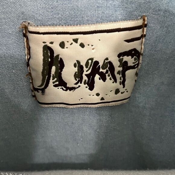 JUMP VTG Light Blue Denim Jacket Big Brass Buttons 1980’s MADE IN USA - Picture 2 of 8